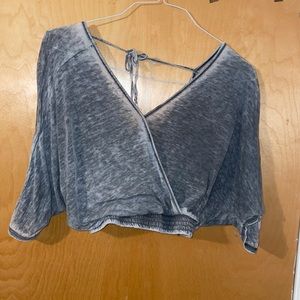 Gray Shirt Blouse